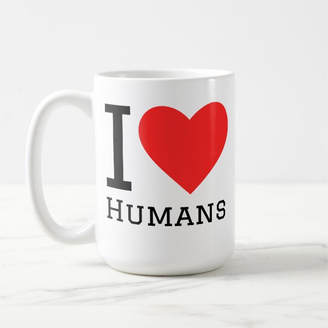 Mug J'aime les humains (Gauche)