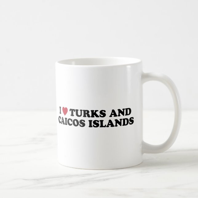 Mug J'aime les Îles Turques et Caïques (Droite)