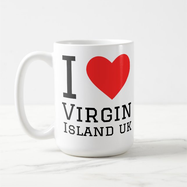 Mug J'aime les îles Vierges uk (Gauche)