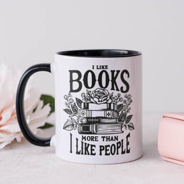 Mug J'Aime Les Livres (I Like Books More Than I Like People Mug)
