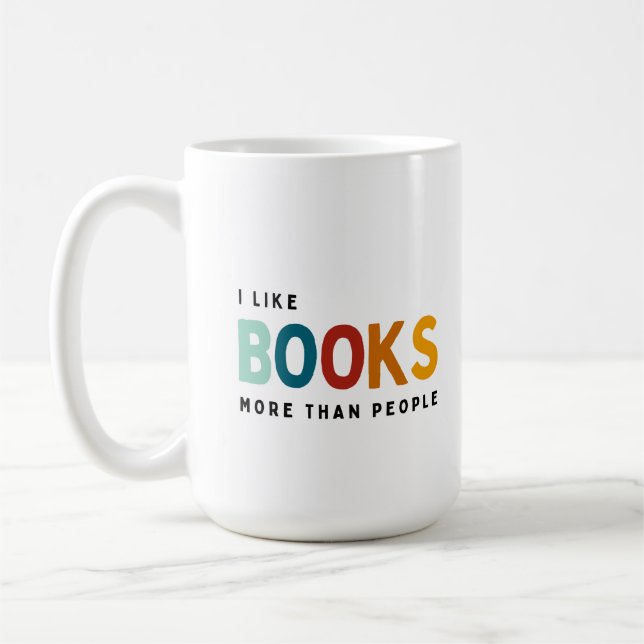 Mug J'aime les livres plus que les gens (Gauche)