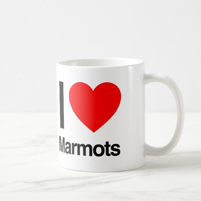 Mug j'aime les marmottes (Droite)