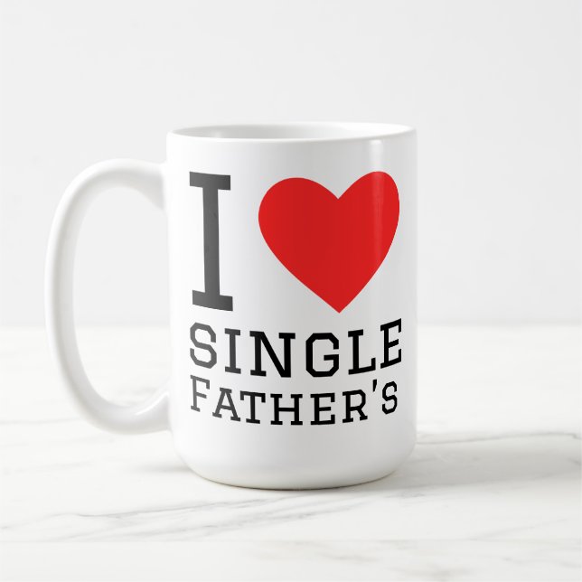 Mug J'aime les papas célibataires  (Gauche)