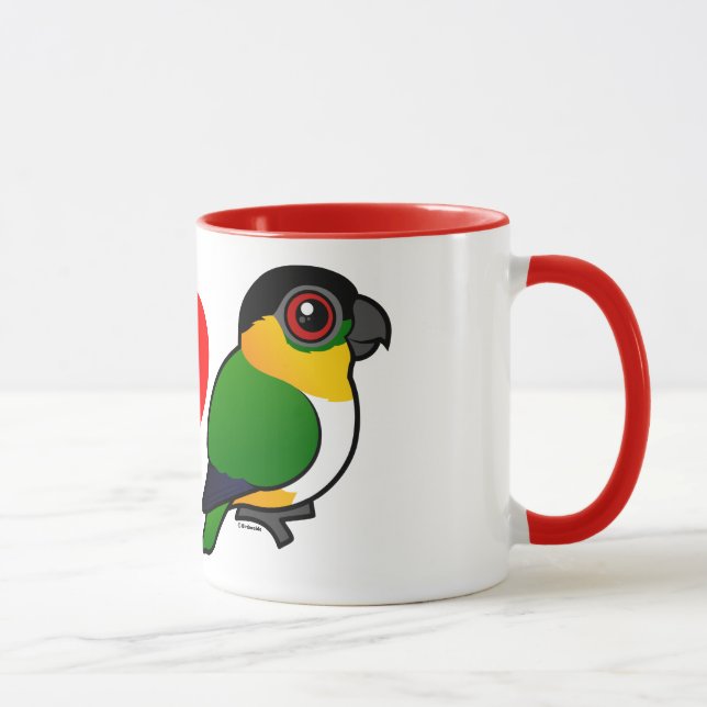 Mug J'aime les perroquets à tête noire (Droite)