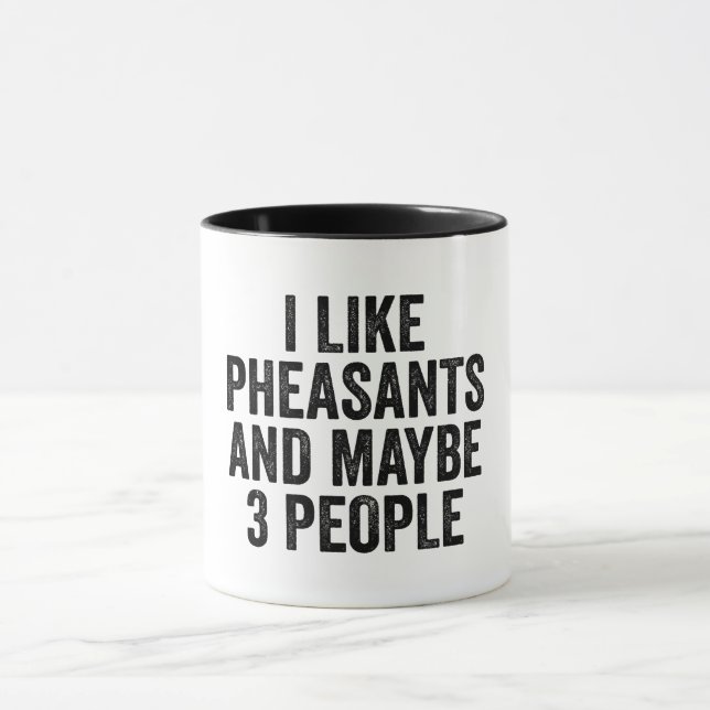 Mug J'Aime Les Phéasateurs Et Peut-Être 3 Personnes (Centre)
