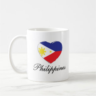 Mug J'aime les Philippines avec le coeur de drapeau