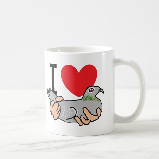 Mug J'aime les pigeons (Droite)
