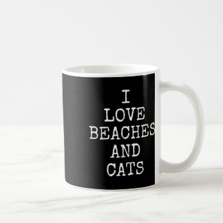 Mug J'Aime Les Plages Et Les Chats Tee - shirts Funny