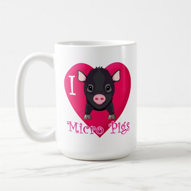 Mug J'aime les porcs micro (Gauche)