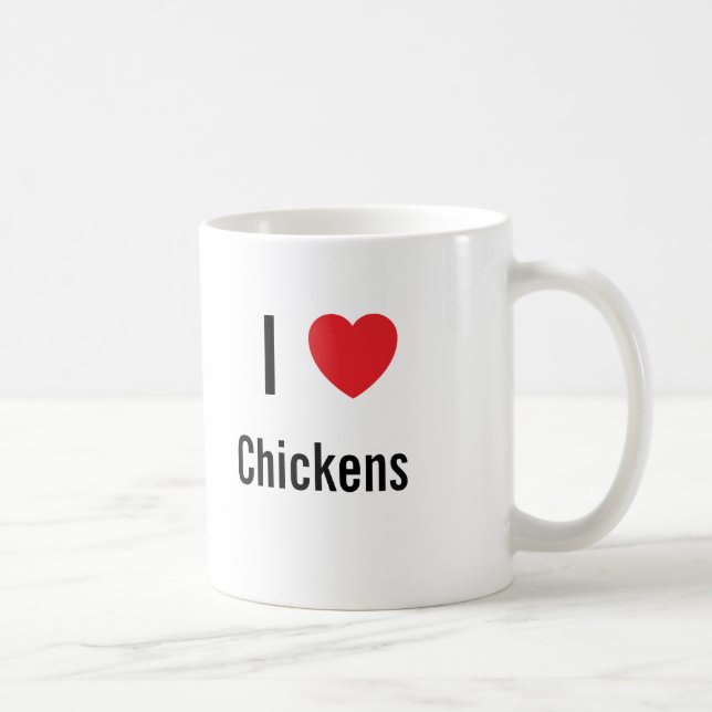 Mug J'aime les poulets (Droite)