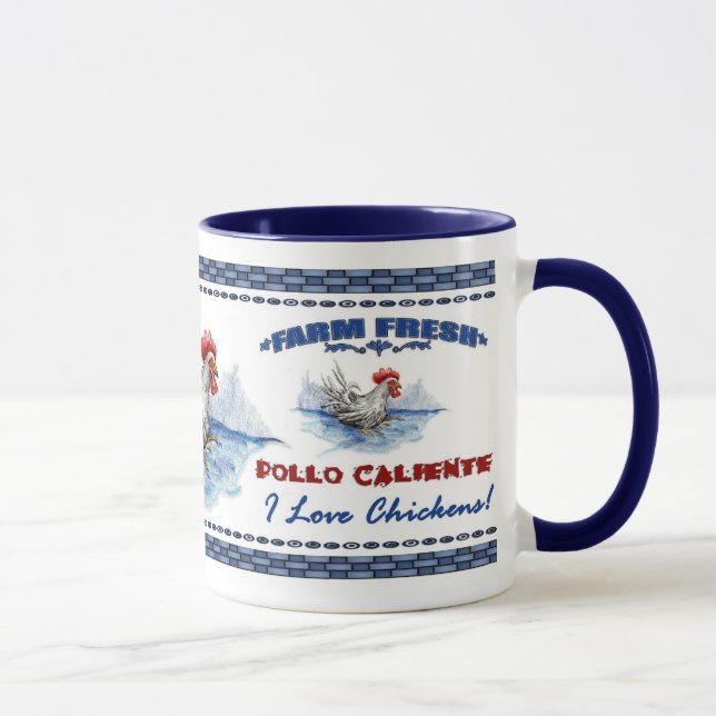 Mug J'aime les poulets (Droite)