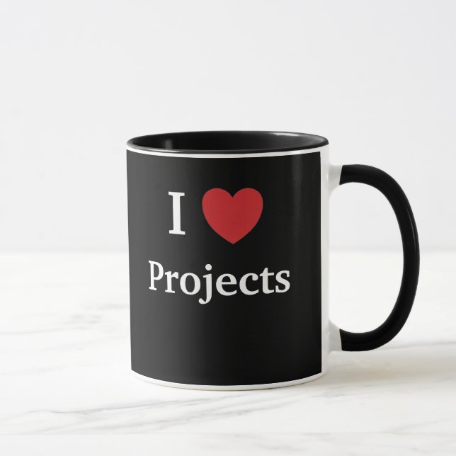 Mug J'aime les projets/coeur de projets je de (Droite)