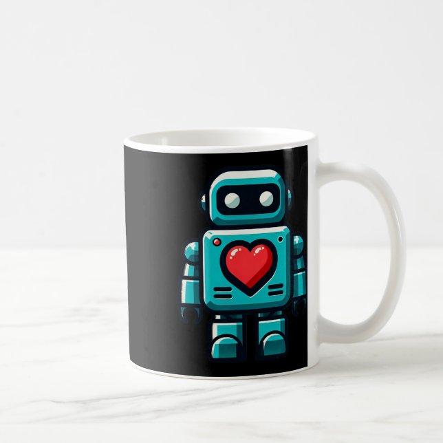 Mug J'aime les robots vêtements de la Saint-Valentin h (Droite)