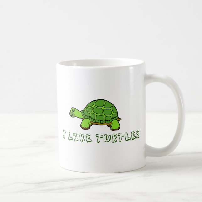 Mug J'Aime Les Tortues (Droite)