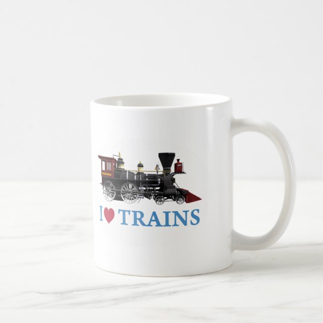 Mug J'aime les trains (Droite)