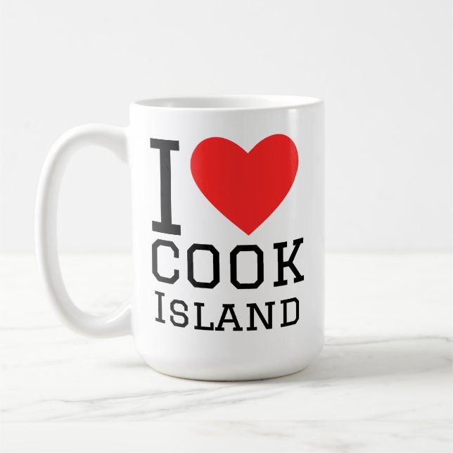 Mug J'aime l'île de Cook (Gauche)