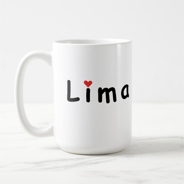 Mug J'aime Lima Pérou (Gauche)