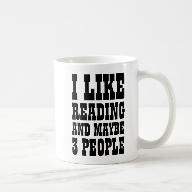 MUG J'AIME LIRE ET PEUT-ÊTRE 3 PERSONNES (Droite)