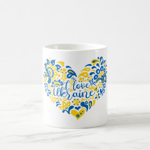 Mug J'aime l'Ukraine citation inspirante cœur