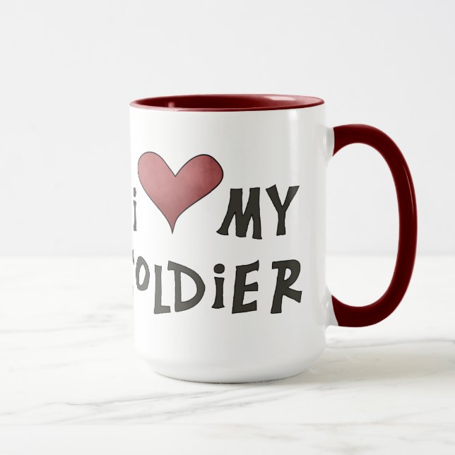 Mug J'aime ma boue de soldat (Droite)