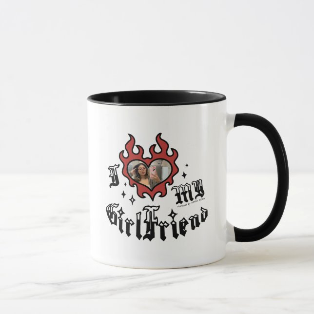 Mug J'aime ma copine - Rouge - DingusDesign (Droite)