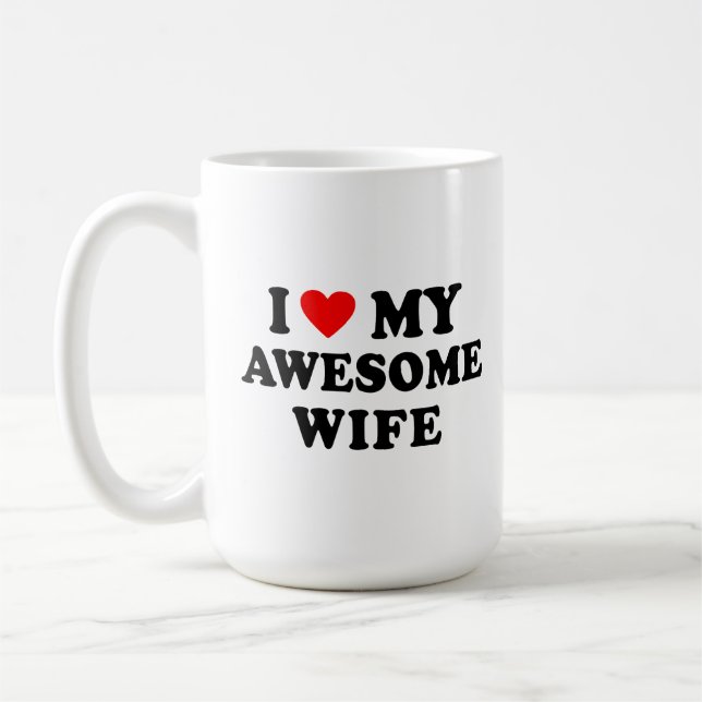 Mug J'aime ma femme incroyable (Gauche)