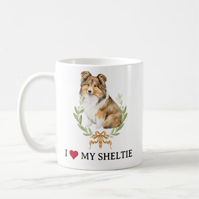 Mug J'Aime Ma Maison | Shetland Sheepdog (Gauche)