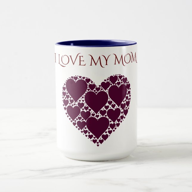MUG "J'AIME MA MÈRE" COULE DU CAFÉ OU DU THÉ. (Centre)