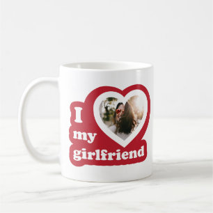 Mug J'aime ma petite amie Custom Retro Valentines Phot