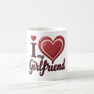Mug J'aime ma petite amie personnalisé