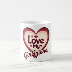 Mug J'aime ma petite amie personnalisé