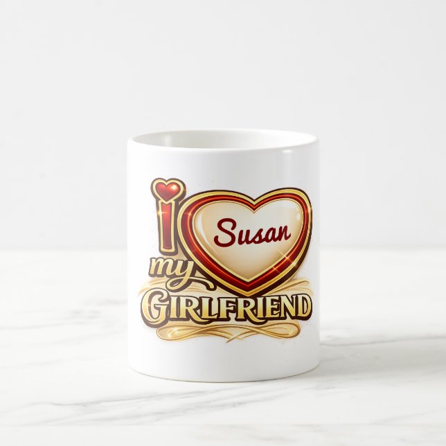 Mug J'aime ma petite amie sur mesure (Centre)
