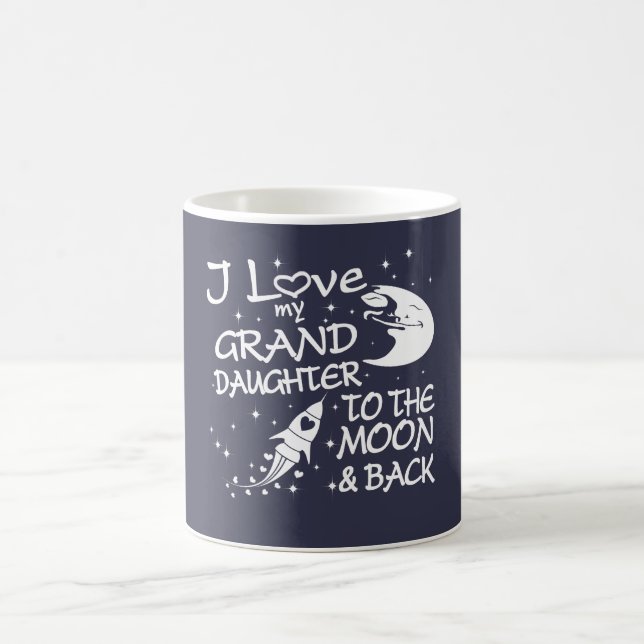 Mug J'aime ma petite-fille à la lune et au dos (Centre)
