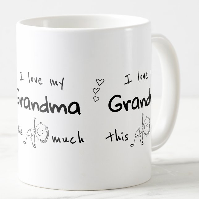 Mug J'aime ma typographie grand-mère nommée Graphique (Créateur téléchargé)