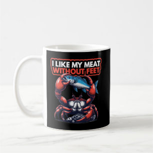 Mug J'Aime Ma Viande Sans Pieds : Crabe & Poisson