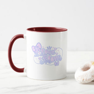 Mug J'aime maman – Conception pastel kawaii