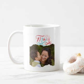 Mug J'aime Maman - Photo Personnalisée Vintage Minimal