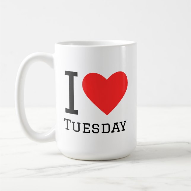 Mug J'aime mardi (Gauche)