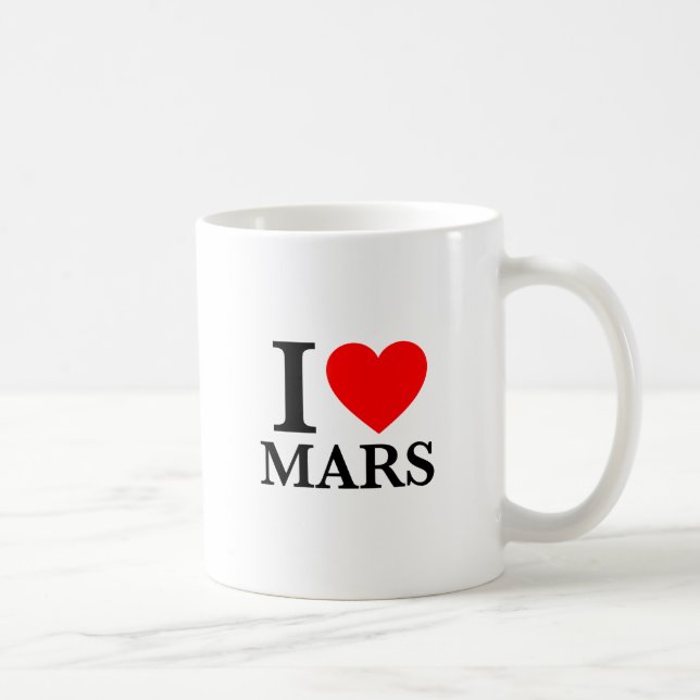 Mug J'aime Mars (Droite)