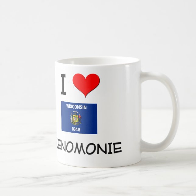 Mug J'aime Menomonie le Wisconsin (Droite)