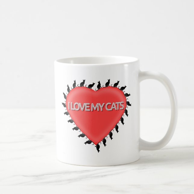 Mug J'Aime Mes Chats (Droite)