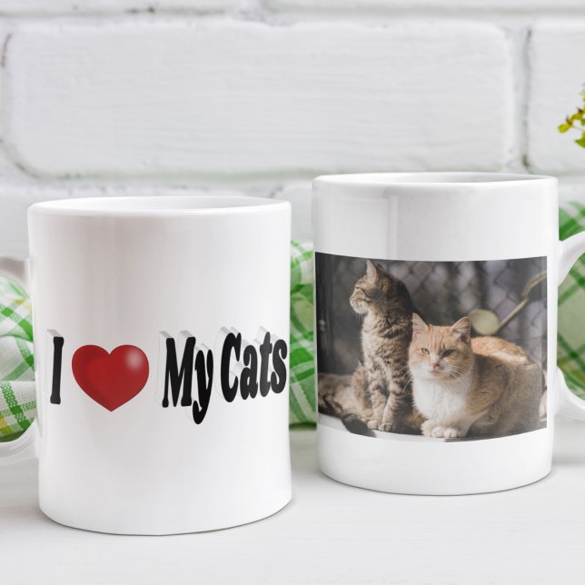 Mug J'aime mes chats Photo (Créateur téléchargé)