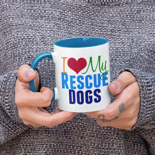Mug J'Aime Mes Chiens Secourus (Créateur téléchargé)