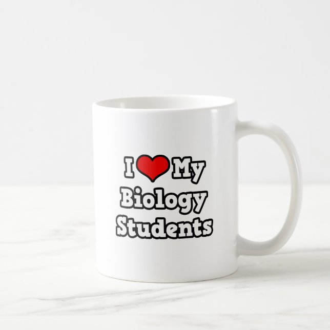 Mug J'Aime Mes Étudiants En Biologie (Droite)