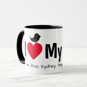Mug J'aime mes Fids Canari Pinson