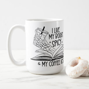 Mug J'aime mes livres épicés et mon café glacé