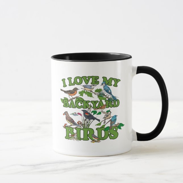 Mug J'aime mes oiseaux Jardins (Droite)