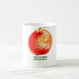 Mug J'aime mes pommes organiques