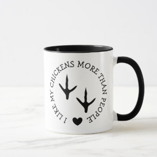 Mug J'aime mes poulets plus que les gens Humour drôle