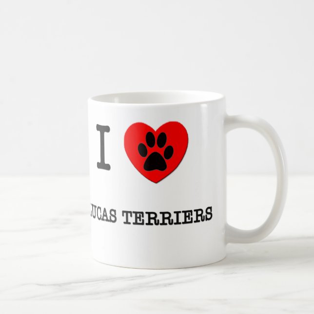 MUG J'AIME MES TERRIERS DE LUCAS (Droite)